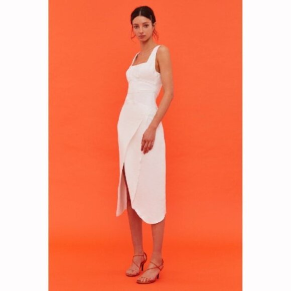 NWT C/meo Collective OVER AGAIN DRESS Ivory - Picture 2 of 5